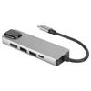 5 in 1 TypeC Hub to Hdmi Adapter 4K TypeC to Gigabit Ethernet RJ45 Expansion Port