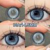 MillCreek Blue Contact Lenses with Grade 14.5mm Comic Eye Glass Bead Eye Iris Style 1 Year Use Eye Cosmetics Color Contact Lenses for Nearsightedness