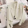 Women's Spring and Autumn Plus Size Short Section Lapel Suit Jacket Versatile Casual Small Suit