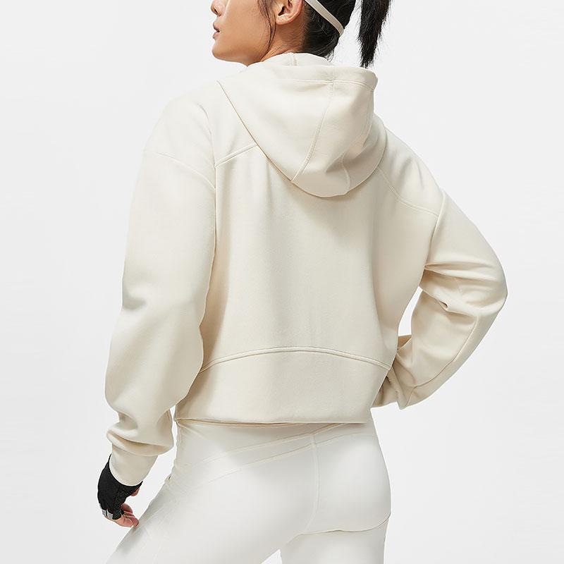 Женская толстовка-кардиган свободного кроя с капюшоном из модала с нулевым содержанием углерода Li Ning Fitness Series AWDU108-2