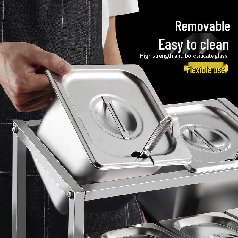 Meishangyuan Stainless Steel Sauce Dispenser Rack