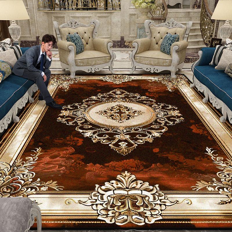 Большой Площади Великолепный Ковер Гостиная Европейское Украшение Кофейный Столик Напольный Коврик Нескользящий Ковры для Спальни Гардеробной Настраиваемый