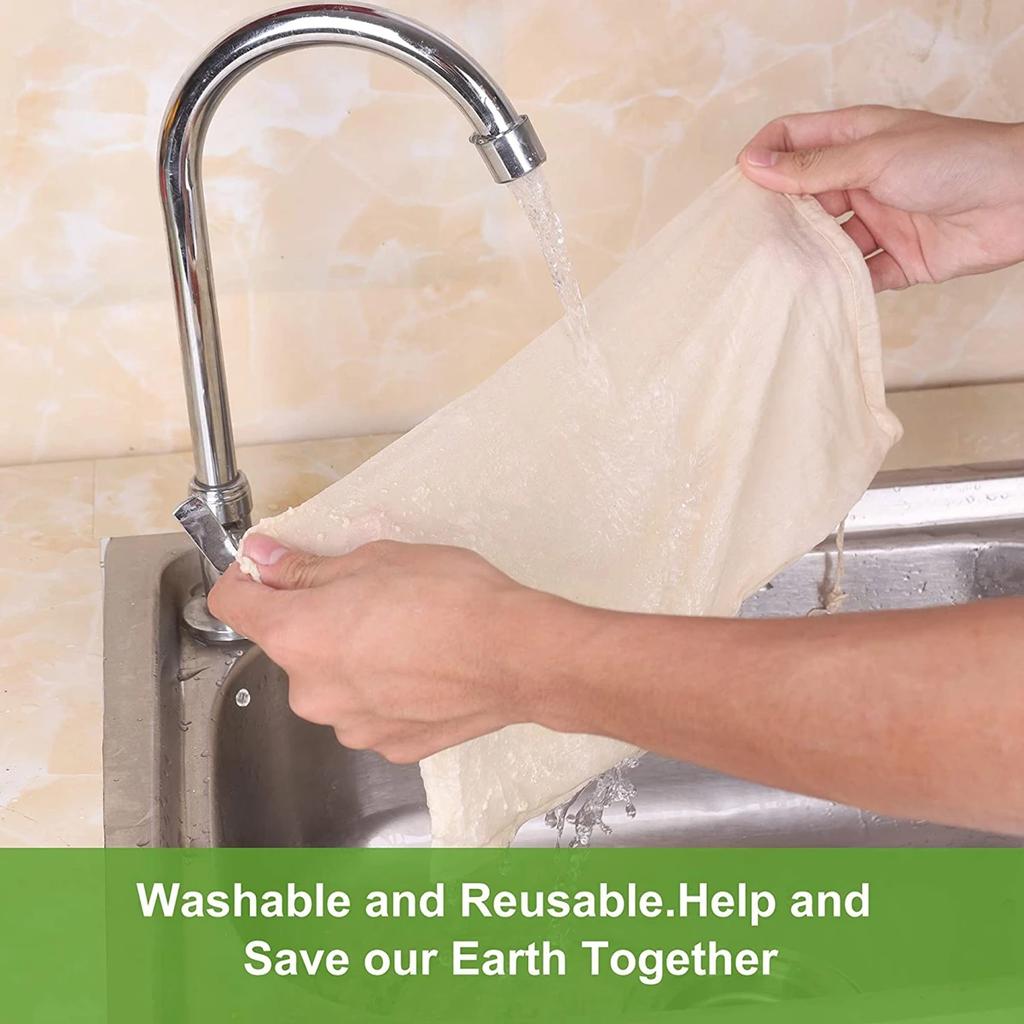 3 шт. мешков для орехового молока, кухонные тканевые фильтры, многоразовые хлопковые фильтр-мешки, йогурт, чай, кухонная мелкая сетчатая марля с завязками