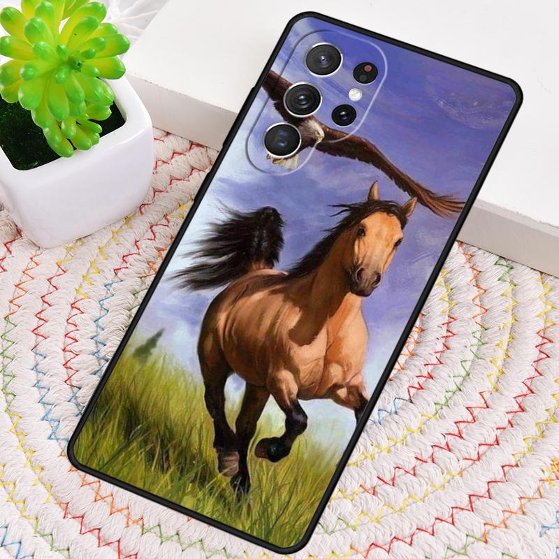 Чехол из ТПУ для телефона с изображением бегущей лошади для Samsung Galaxy note 10 pro S26 S25 S24 S23 S22 Ultra Plus S21 FE S20 Ударопрочный чехол