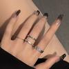 3 шт. Винтажные панк-регулируемые кольца для пальцев серебряного цвета, открывающееся кольцо