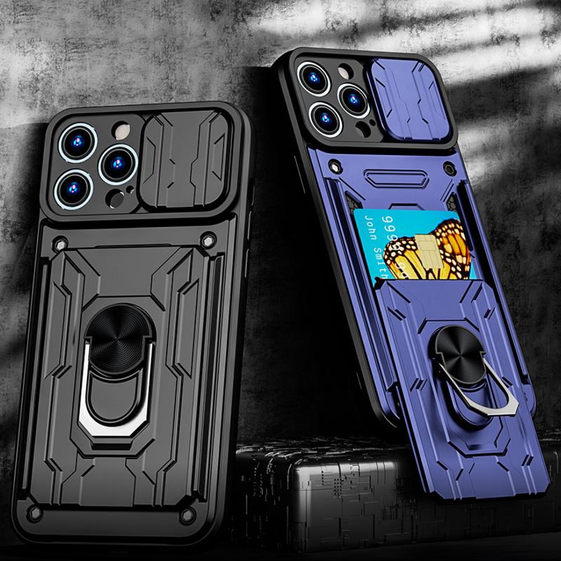 Многофункциональный чехол для камеры-слайда для iPhone 13 12 11 Pro Max X XR XS Max 6 8 7 Plus 13pro 12pro противоударный бампер, броня, кольцо-подставка