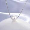 Simple Artificial Pearl Pendant Necklace Earrings Jewelry Set  For Women