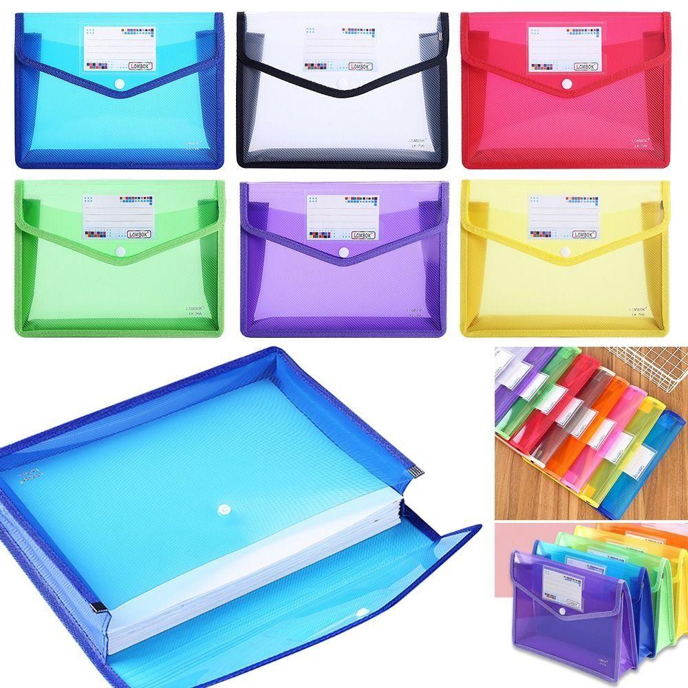 PVC Bag Stationery Storage Pouch File Organizer A5 File Folders Envelope Folder Document Bag