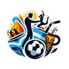 Soccer Window Cling Sport Silhouette Window Stickers Reusable Static PVC Glass Decals for Football Event Party Decor Bedroom School Glass Door