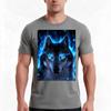 wolf TShirt Summer Casual Cotton Tee Oversized Streetwear Tops Vintage Graphic Print Loose Fit Short Sleeve  Cotton