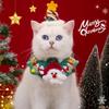 Christmas Pet Collar Navidad Cats Clothing Christmas Puppy Necklace Hand-knitted Pet Scarf  Xmas New Year Pet Cats Accessories