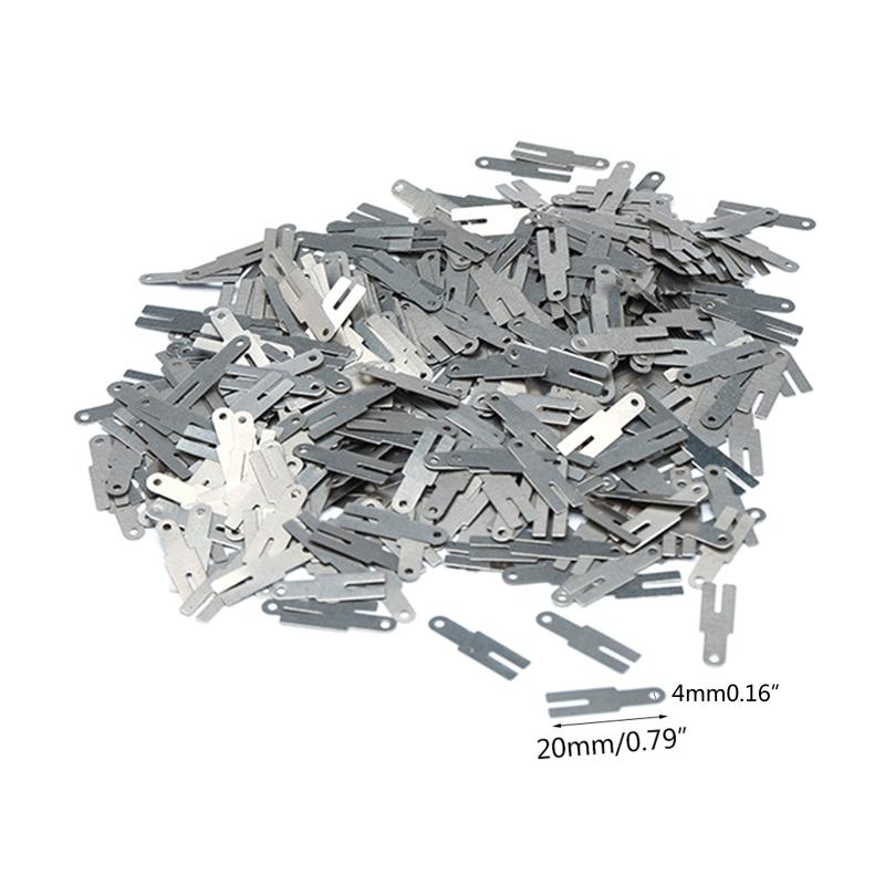 100 Pieces 0.15x20x4mm H type Nickel Plated Steel Strip Tabs Suitable for Battery Spot Welder High Tensile Tension
