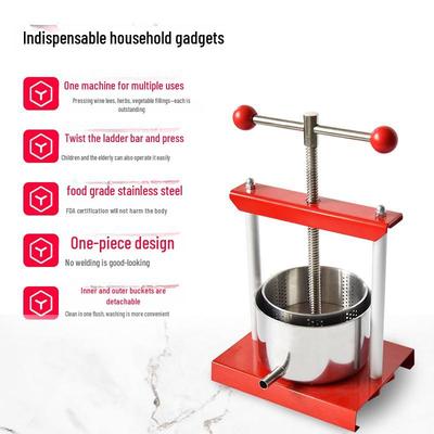 Ручной пресс из нержавеющей стали 2 л для сыра, овощей и винного осадка