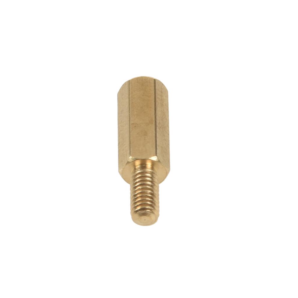 ABBY-100 Pcs M3 Male X M3 Female 11Mm Length Brass Screw Thread PCB Stand-Off Spacers