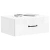 Wall Mounted Nightstand High Gloss White 49 x 34.5 x 20 cm