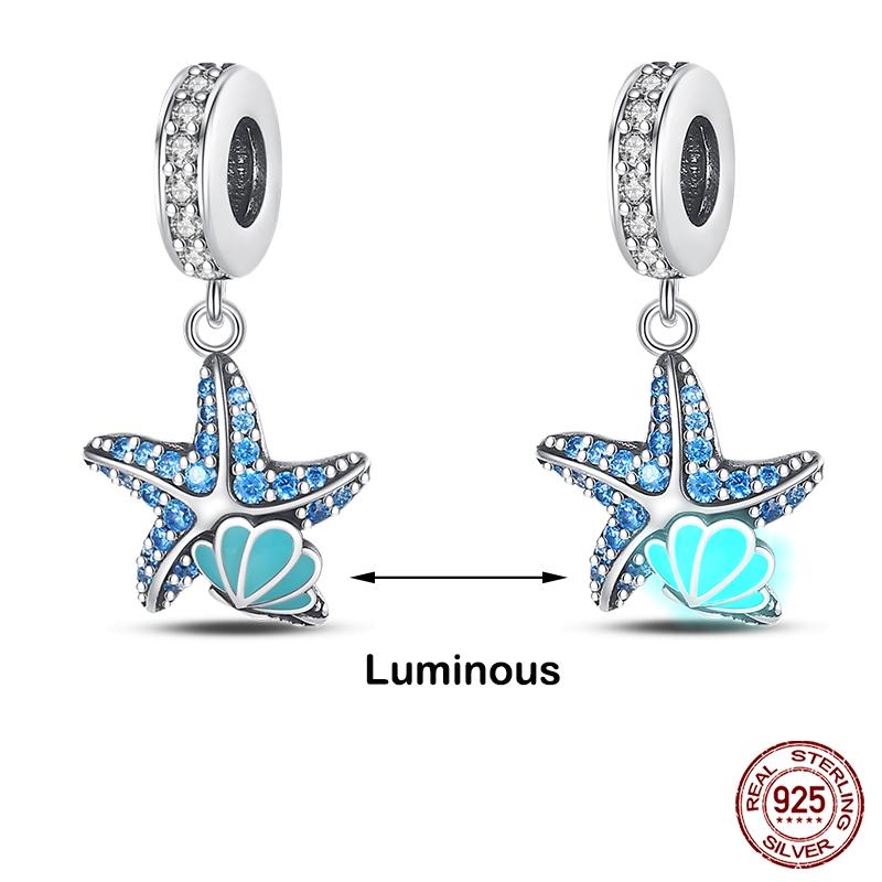 Copper Glow In The Dark Firefly Honeybee Star Charms Beads Fit Qikaola Original Bracelets Fine Diy Jewelry Gift
