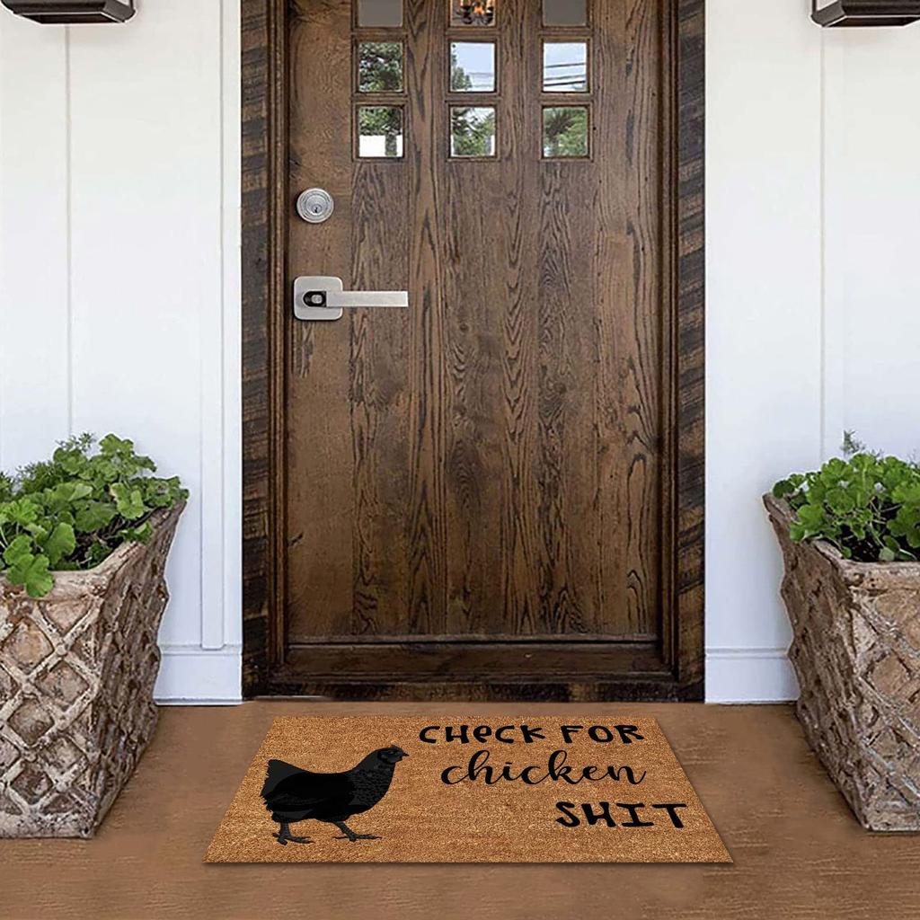 Chicken Doormat, Funny Farm Door Mat Rug, Door Rug For Entrance Front Door Outdoor Entr23.7X 15.9 Inch