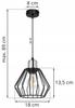 Hanging Lamp, Ceiling Chandelier, Wire Shade, Led