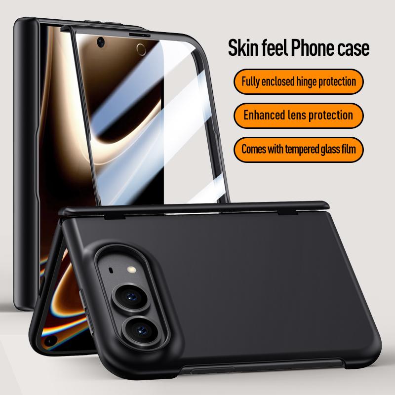 For Magsafe Case For iPhone Ultra 5G Ultra-Thin Matte Magnetic Wireless Charging Hinge With Tempered Film Shockproof Back Cover
