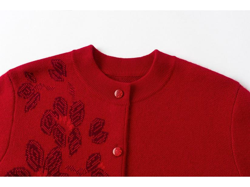 Женский шерстяной кардиган с круглым вырезом, пальто-свитер, осень/зима 2025