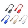 3 шт. Короткий плетеный OTG кабель Type C на USB Конвертеры Провод для внешних устройств, таких как флеш-накопители, клавиатуры, мыши