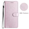 Classics Smooth Silk Leather Phone Wallet Case Book Kickstand For iPhone Samsung Xiaomi Redmi Google Moto Pro Solid Girls Magnetic Card Flip Cover Bag