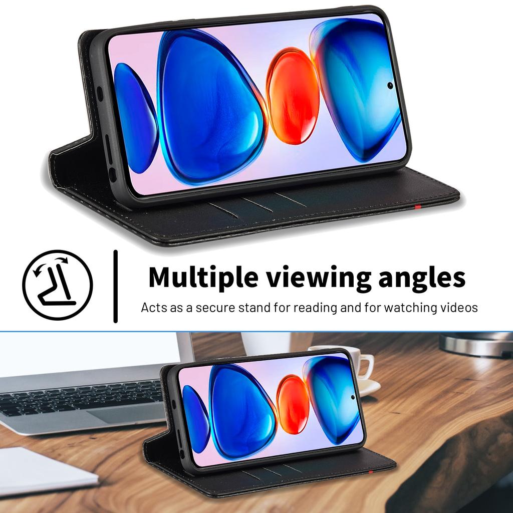 LC.IMEEKE For Xiaomi Redmi Note 12 Pro 4G/Note 11 Pro 4G (Mediatek)/5G (Qualcomm) Carbon Fiber Texture Stand Cover PU Leather Wallet Phone Case