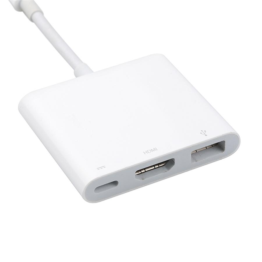 Цифровой AV-мультипортовый адаптер USB-C с USB-портом Белый Прочный Для Apple