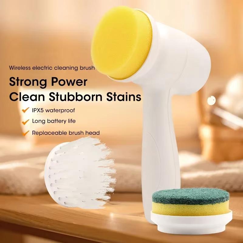 Powerful High-Efficiency Portable Wireless Electric Cleaning Brush USB Rechargeable Multi-Function for Kitchen Bathroom Balcony