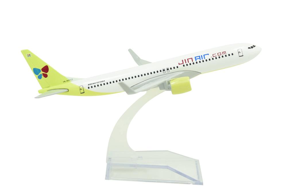 ДИНАСТИЯ ТАН 16см Корейский Jinair B737 Модель самолета из сплава Игрушка 1/400