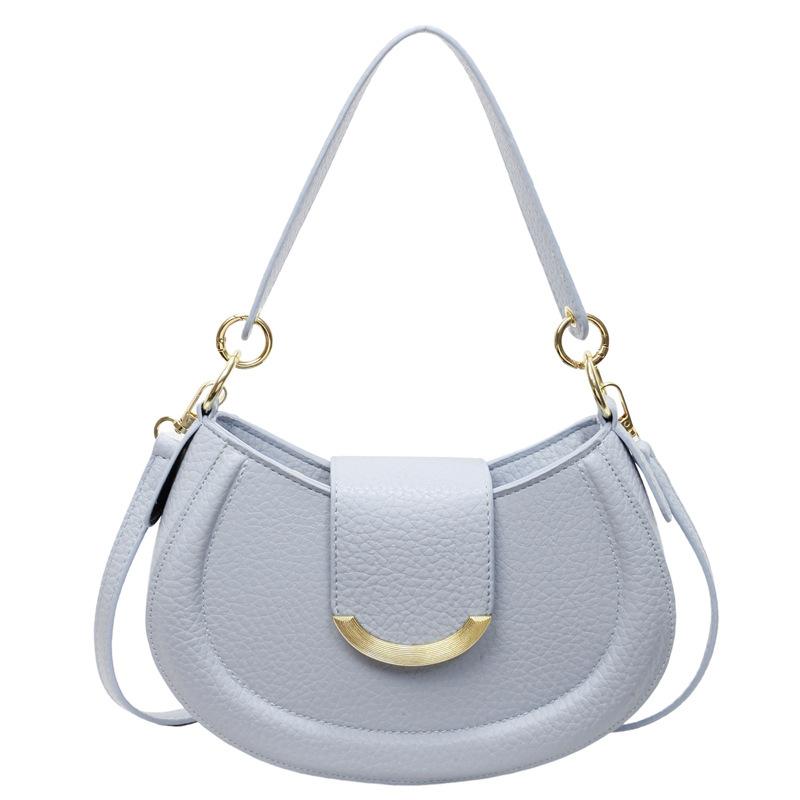 Новая высококлассная темпераментная сумка-седло с узором личи, женская нишевая повседневная универсальная модная сумка-мессенджер в зарубежном стиле