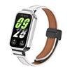 Для Xiaomi Smart Band 9 Active кожаный ремешок магнитная складная застежка для Redmi Band 3 металлический защитный чехол интегрированный ремешок