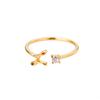 A-Z Initial Rings for Women Open Adjustable Stainless Steel Wedding Ring 2024 Trend Gold Color Couple Jewelry Accessories Gift