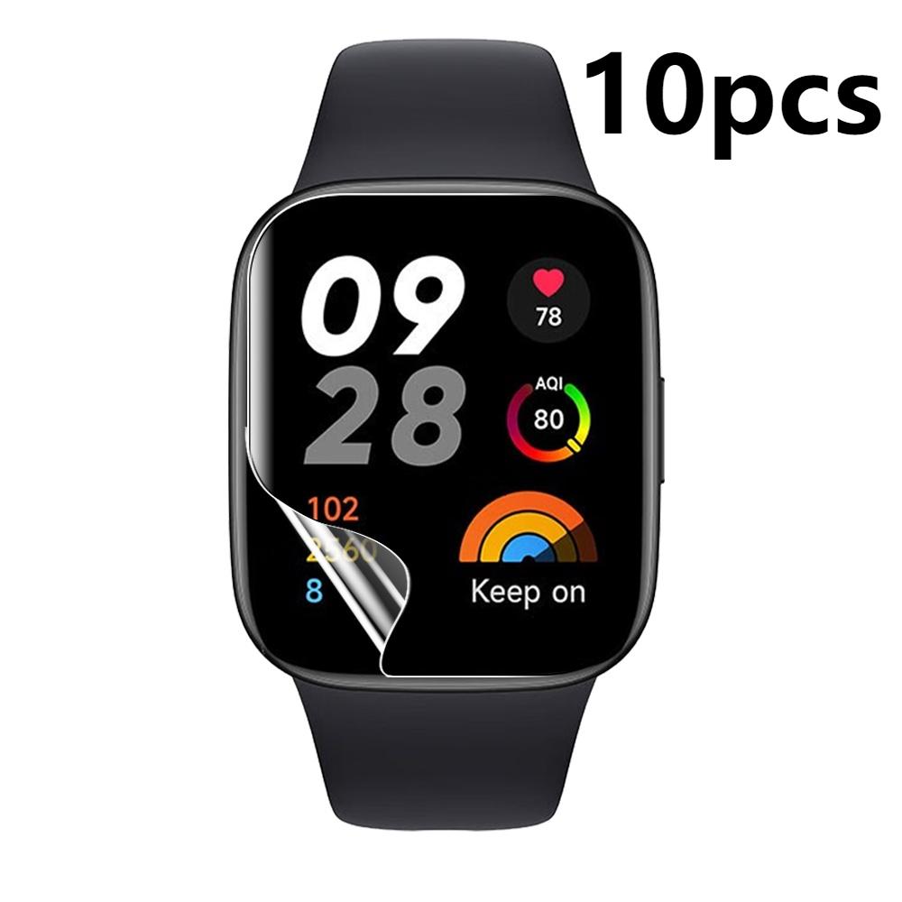 3-10PCS 9D Curved Hydrogel Film for Xiaomi Redmi Watch 3/2/2 Lite Soft Screen Protector for Redmi Watch 3 SmartWatch Not Glass