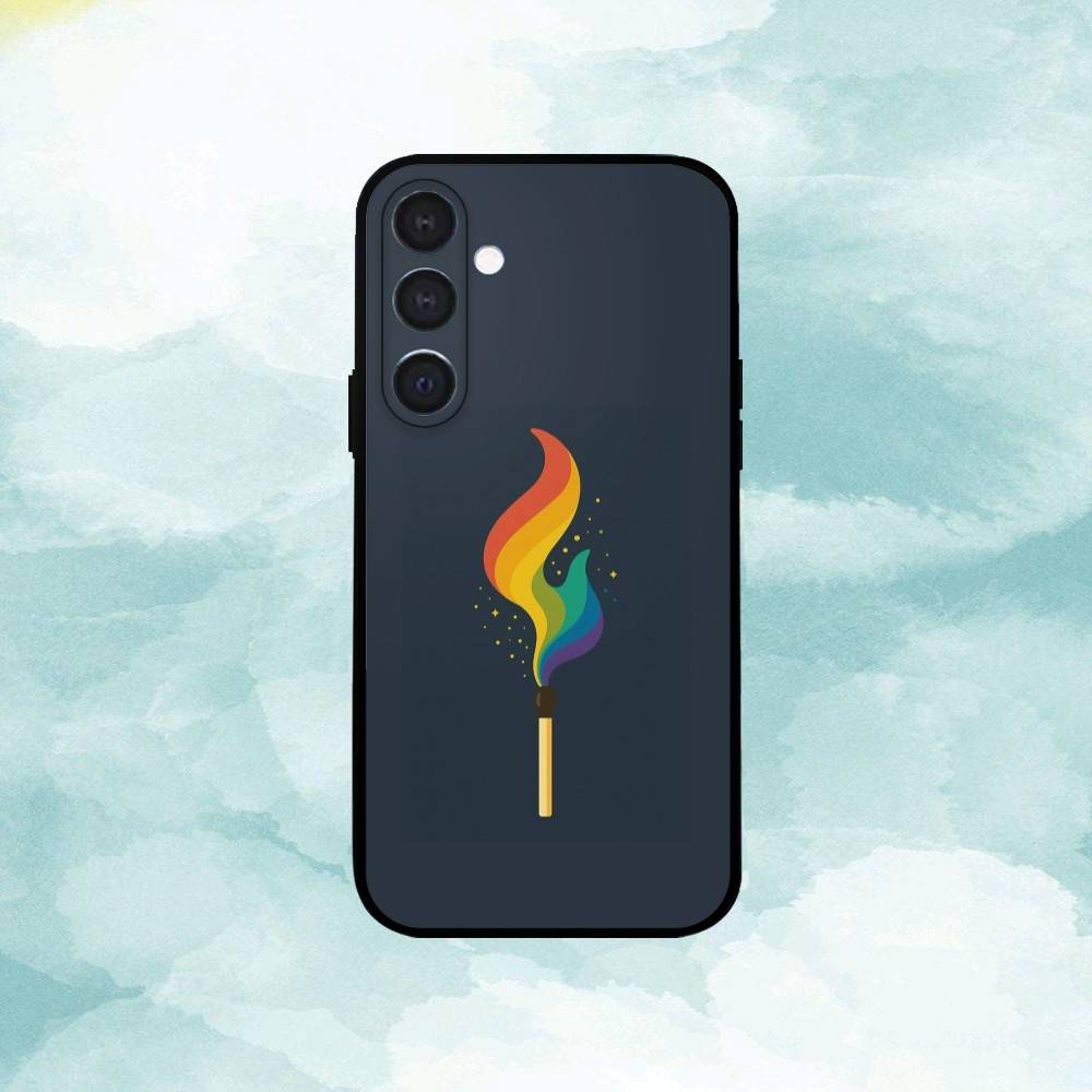 Love Is Love LGBT Rainbow Phone Case For Samsung A73,72,71,53,52,51,22,91,80, Soft Black Cover