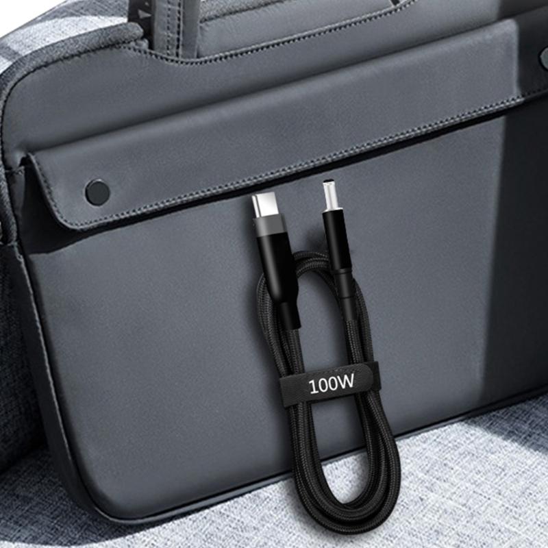 Шнур питания для ноутбука с быстрой зарядкой, наконечник USB C на DC 7.4x5.0 мм, 20 В, для зарядки ноутбуков, плетеный провод