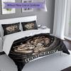 3PC Custom Name Lion Family Moonlight bedding,soft and breathable,2D flat print,room decor.,Poster Three-piece set,Soccer Three-piece set,Art,Poster,S