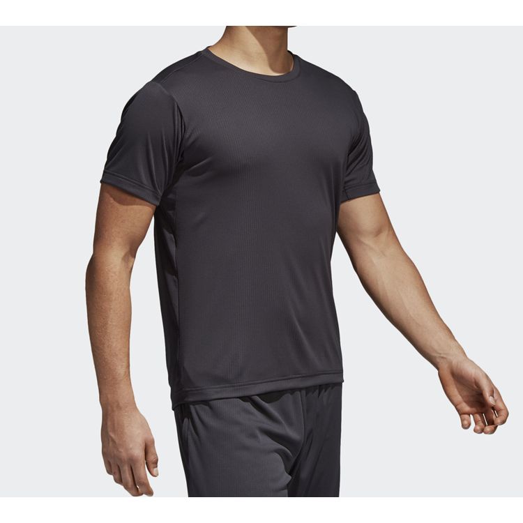 Adidas Спортивная футболка с коротким рукавом с логотипом, мужские топы, черный CE0818