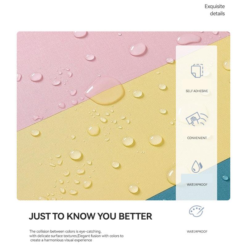 Macaron Solid Color Self-adhesive Wallpaper Stickers Bedroom Living Room Wardrobe Door Decoration Pasted Waterproof Refurbished Wallpaper