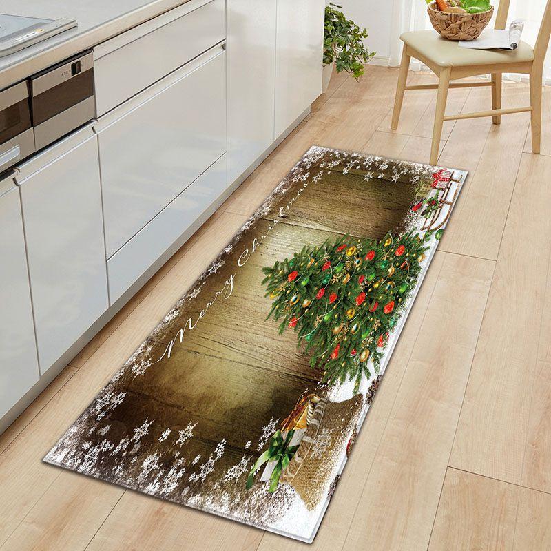 Cheerful Christmas Decor Mat In Lively Colors Ideal For Kitchen And Bedroom Use