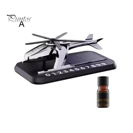 Вращающийся ароматерапевтический освежитель воздуха для автомобиля на солнечной энергии с номером телефона в форме вертолета, диффузор эфирных масел, украшение интерьера