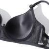 Women Sexy Soft Pu Leather Splice Sponge Padded B Cup Underwire Push Up Bra