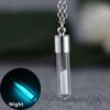 Подарок Модная Стеклянная Бутылка Винтажная для Женщин Стеклянная Бутылка Ожерелье Светящийся в Темноте Кулон
