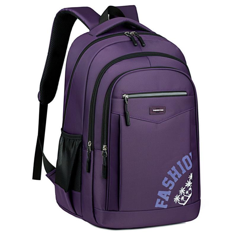 Fashion Print Letter Oxford Backpack Breathable Laptop Compartment Bag Students