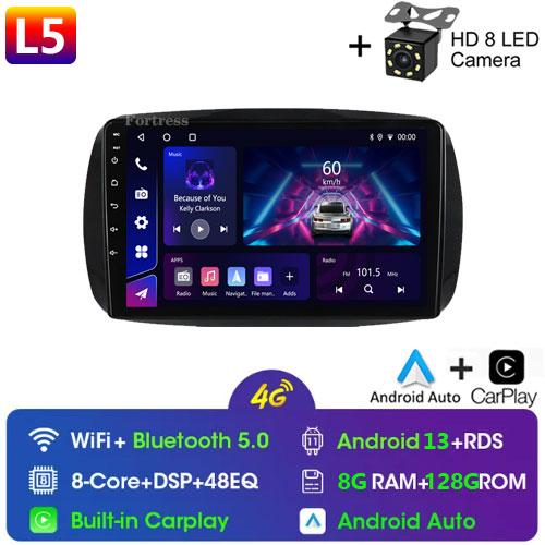 2Din Android 12 для Mercedes Smart 453 Fortwo 2014 - 2020 Автомагнитола Мультимедиа Плеер 1280*720 Экран Carplay Автомобильное Радио 2Din DVD