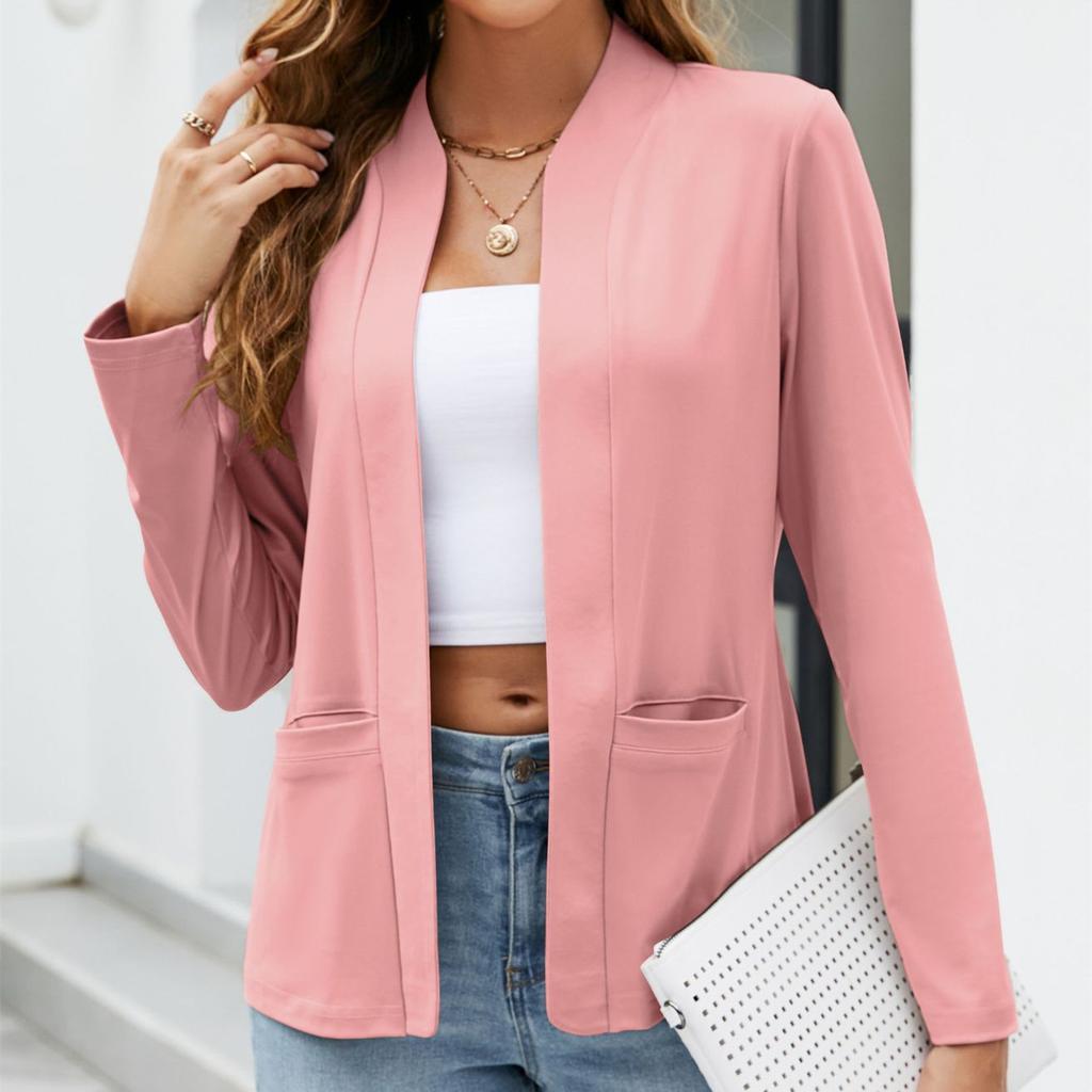 YYFS Женские модные повседневные весенне-осенние однотонные блузки и рубашки с длинными рукавами с принтом