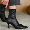 Aphixta High Heels Pointed Toe Ankle Boots Women Big Size 42 Black Boots Shoes Elegant Shoes for Woman Botines Para Mujeres