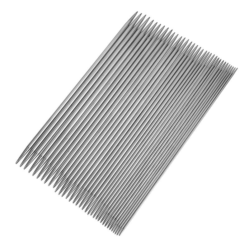 35Pcs 20Cm Straight Knitting Needles Stainless Steel Diy Crochet Hooks Tool