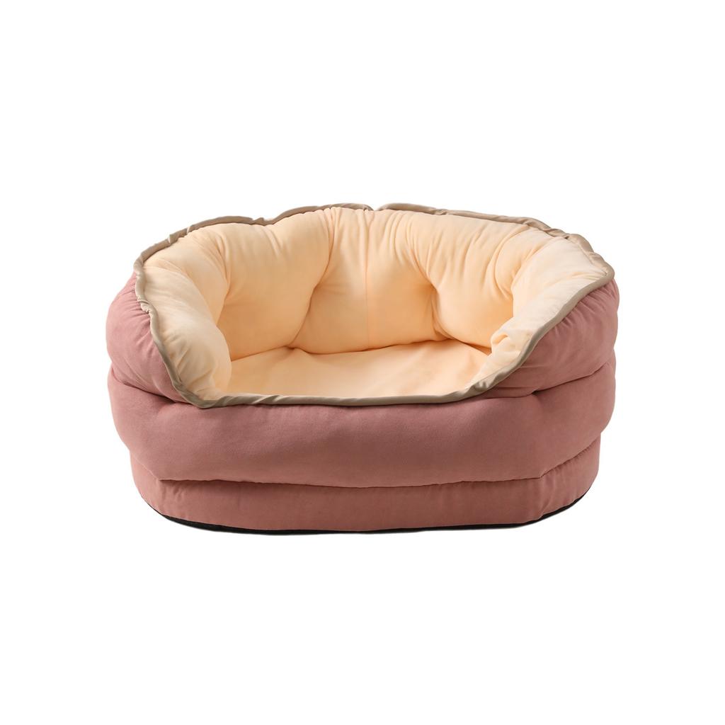 Будка зимняя утолщенная теплая полузакрытая кошачья теплая лежанка замшевая трехслойная восьмиугольная будка