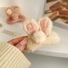 Rabbit Plush Claw Clip Korean Style Sweet Ponytail Clip Winter Plush Hair Claw  Headwear